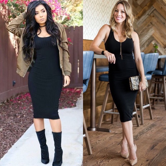 WILA Dresses & Skirts - BESTSELLER🖤 racerback midi little black dress LBD